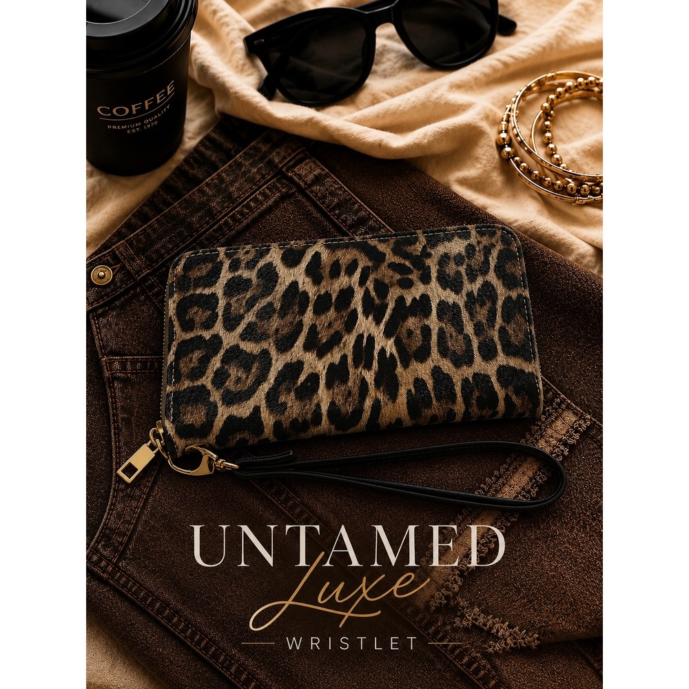Zip Around Wristlet Wallet - Leopard
